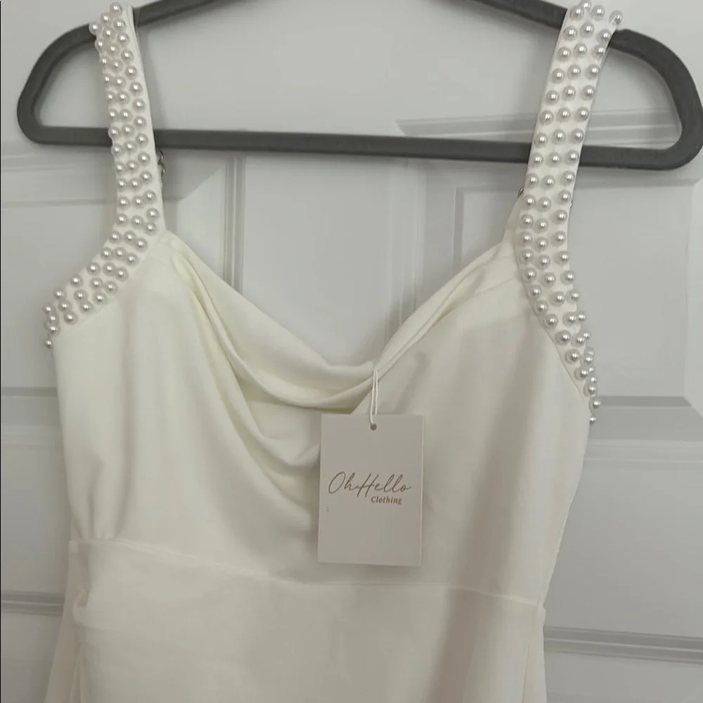 Oh Hello - SALENA PEARL DETAIL BODYCON MIDI DRESS - Large - Picture 4 of 4